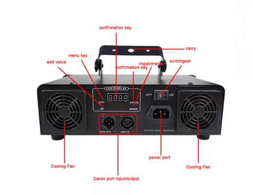 DMX 3d ống thẳng đứng Full Color Animation đèn laser để thực hiện 4W LED 80 Rohs 50000